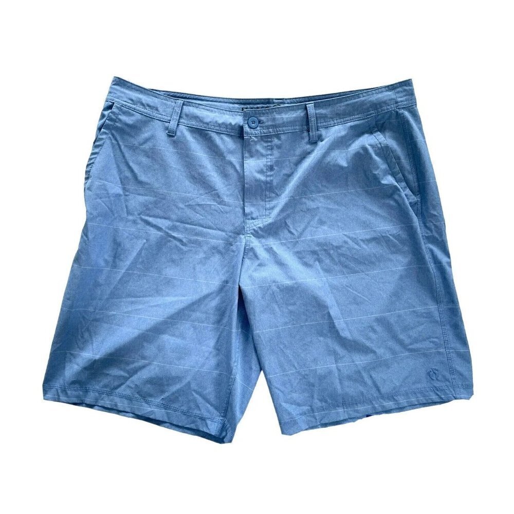 HANG TEN Men's Sz 40 Blue Lightly Striped Stretch Hybrid Shorts